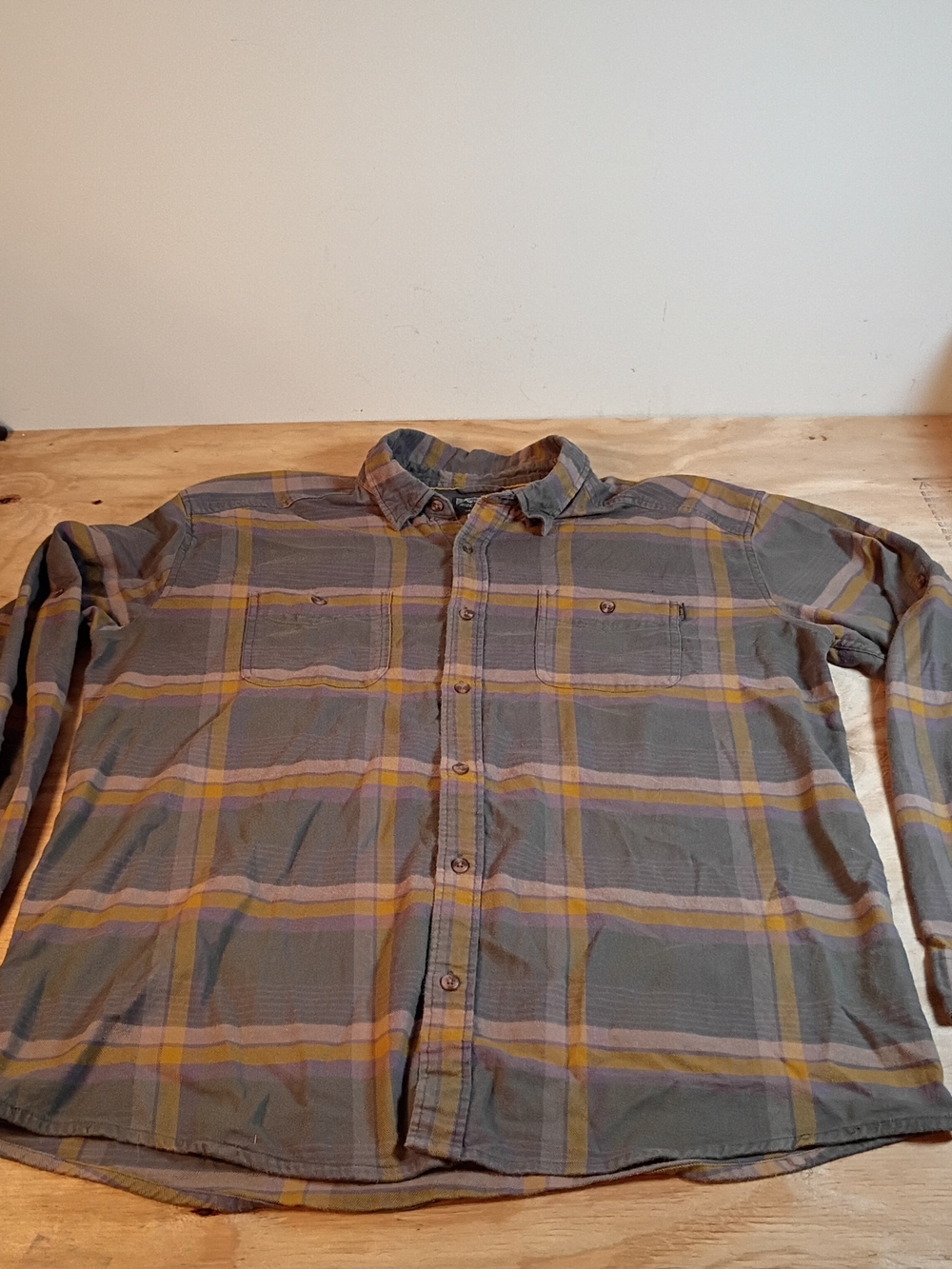 Marsh Wear Ride The Tide Men's XL Plaid Flannel Button Up Shirt Stretch